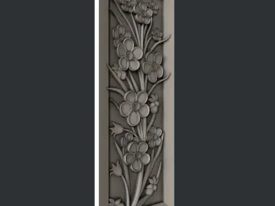 3d STL models for CNC router flower 3D model