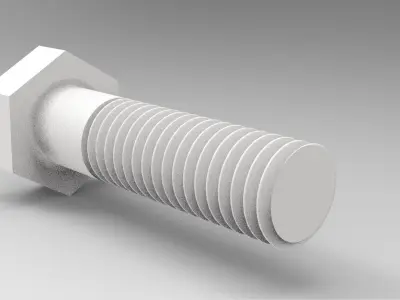 Hexagon Head Bolt - M8 - Mesh And FBX 3D print model