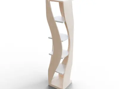 BookShelf Low-poly 3D model buy
