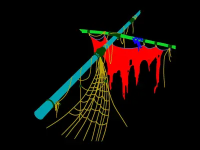 Gamr  Shipwreck - Broken Mast 3D model