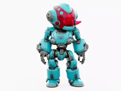 ROBO ZERO-M  Rigged for Unreal Engine - Unity - MIXAMO 3D model