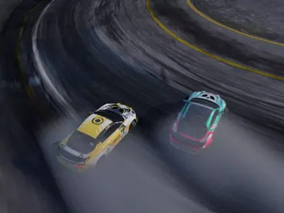 Drift car animation racing 3D model