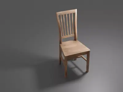 chare wooden chair Free 3D model