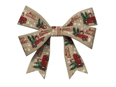 Christmas Bow Ribbon 86 Low-poly 3D model