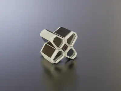 Sci Fi Prop - Solar Panels - Container - Generator Low-poly 3D model