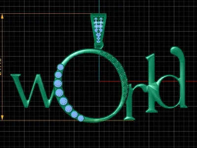 WOULD ALPHABET PENDANT 3D PRINRINT MODEL  3D print model