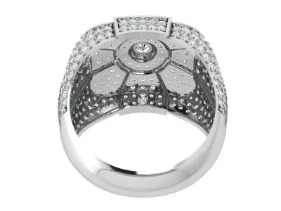 Diamond Square Ring 4054 3D print model