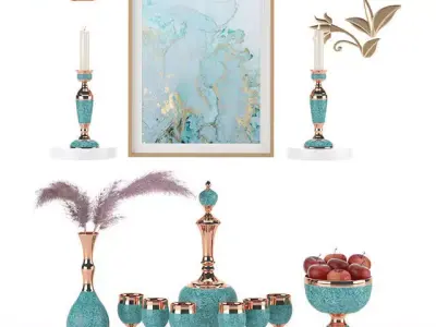 Turquoise Decorative Accessories  3D model