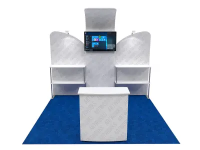 Exhibition booth 10x10ft 3DM017 3D model