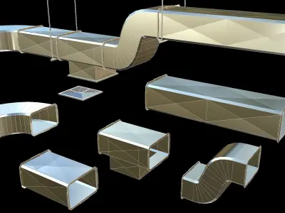 Ventilation Modular PBR 03 Low-poly 3D model