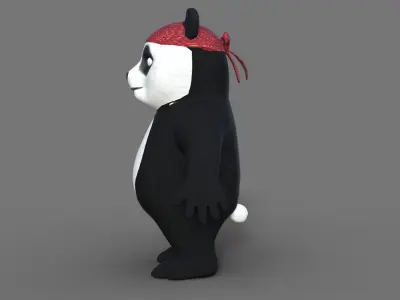 3D Lowpoly Cute Panda 3D model