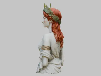 Vintage Victorian Goddess Sculpture Statue Figure Low-poly 3D model
