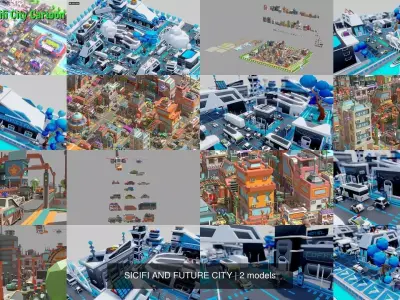 SICIFI AND FUTURE CITY 3D Model Pack