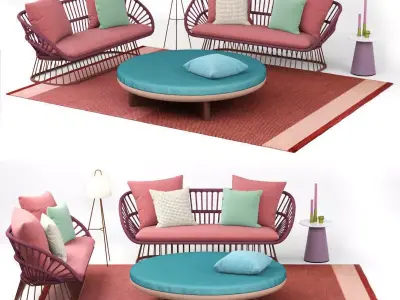 kettal cala 3 place sofa 3D model