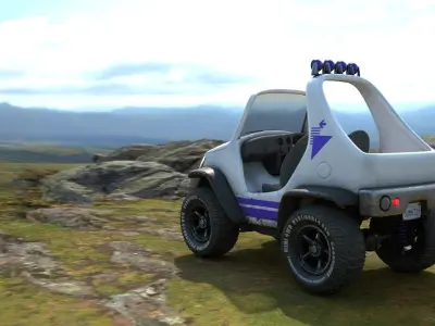 4WD Mini Low-poly 3D model
