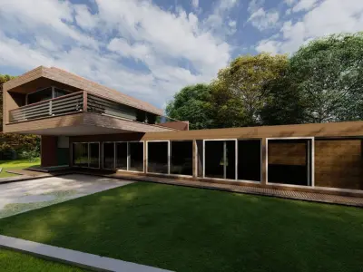 Casa Scene-villa-modern house 3D model purchase