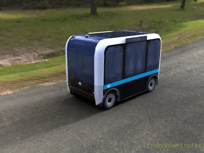Driverless shuttle Olli low poly model Low-poly 3D model