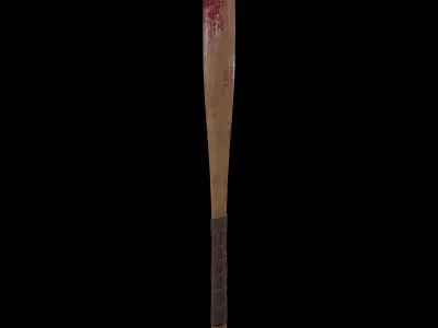 PBR Baseball Bat with 2 Textures Low-poly 3D model