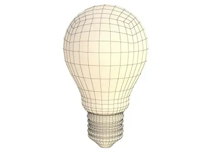 Bulb Realistic Model light on side of car Low-poly 3D model