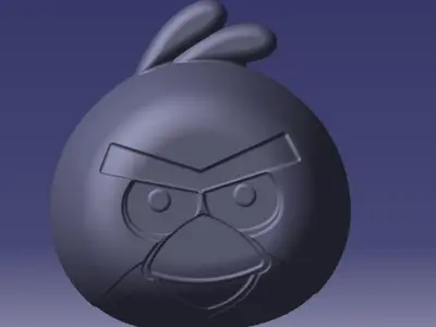 angry bird small bowl  3D model