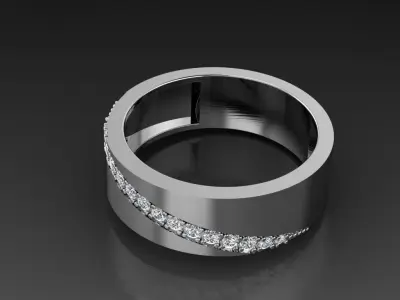 Diamond Jewelry Ring 3D print model 3D print model