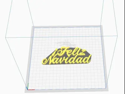 iFeliz Navidad - 3d Printable text in Spanish - 3d Model 3D print model