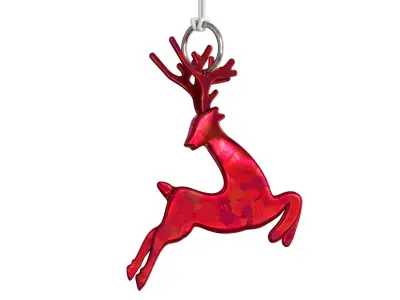Christmas Tree Decoration Deer 01 Low-poly 3D model