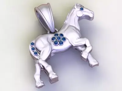 Luxury Horse Pendant Printable 3D print model