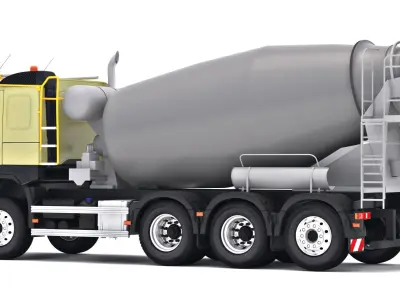 Volvo FMX Tridem Mixer Truck 8x4 3D model