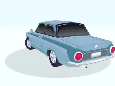 Stylized Low Poly Car 2 Low-poly 3D model