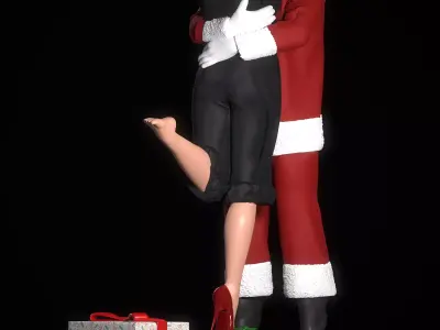 Romantic Candle-Head Santa 3D Printable Sculpture 3D print model