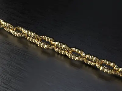 Graduated 3 Balls Tiffany Necklace and bracelet 3D print model