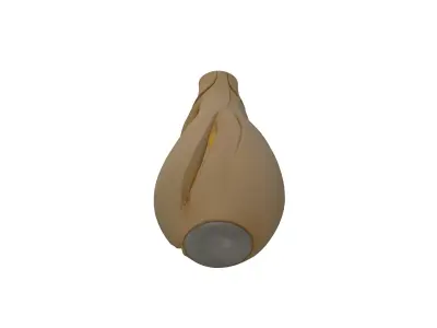 Vase 3D Model wooden Low-poly 3D model