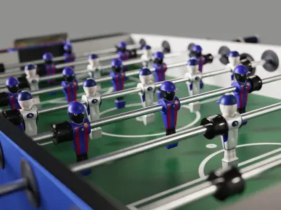 LEONHART soccer table Real Madrid vs FC barcelona Low-poly 3D model