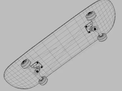 Skateboard - Play Button Design 3D model