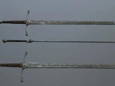 Ruin set Low-poly 3D model