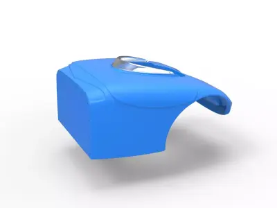 Shell of Vintage front engine dragster Version 4 Scale 1 to 25 3D print model