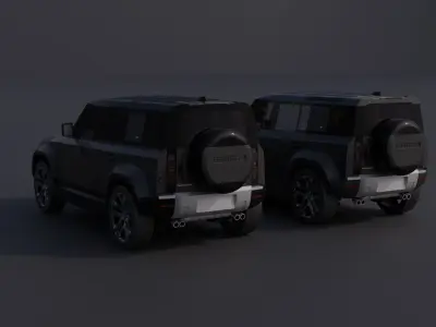 Generic Luxury SUV 8 Low-poly 3D model