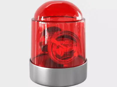 Warning Light PBR Low-poly 3D model