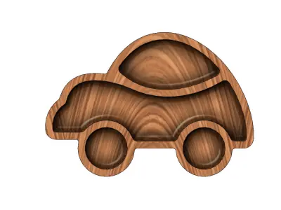 Car silhouette bowl Free 3D print model