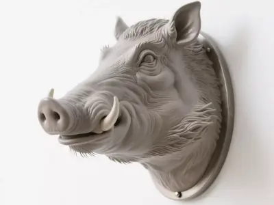 Wild boar 3D print model