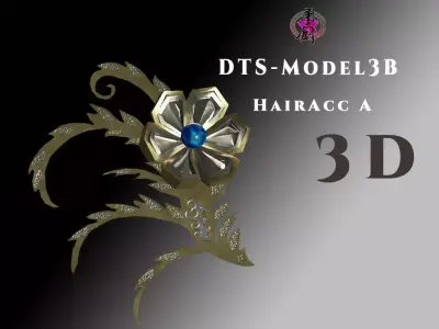 DTS - Model3B - Hair AccA Low-poly 3D model