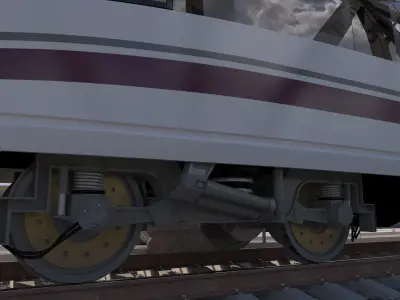 High-speed Electric Train Siemens Velaro AVE Renfe Spain  3D model