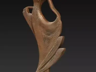 modern woman statue 3D model