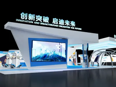 exhibition Low-poly 3D model 2