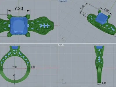 gold ring code 25 3D print model