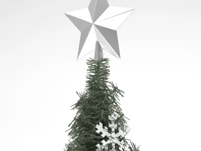 Christmas Decoration Tree Low-poly 3D model