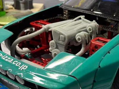 10th scale RC Drift Car Nissan RB26 Engine for Rhinomax II 3D print model