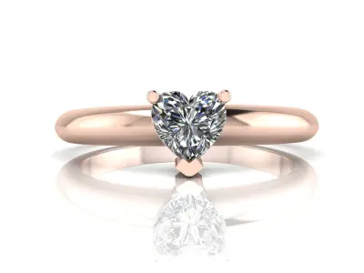  Jewelry  Heart Diamond Ring 3D print model