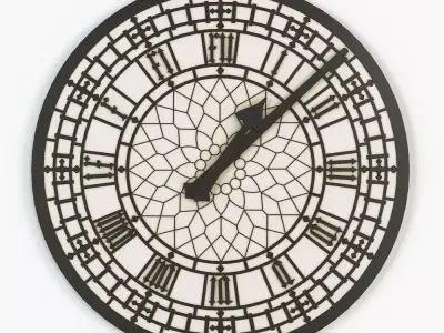 Gothic clock 3D model